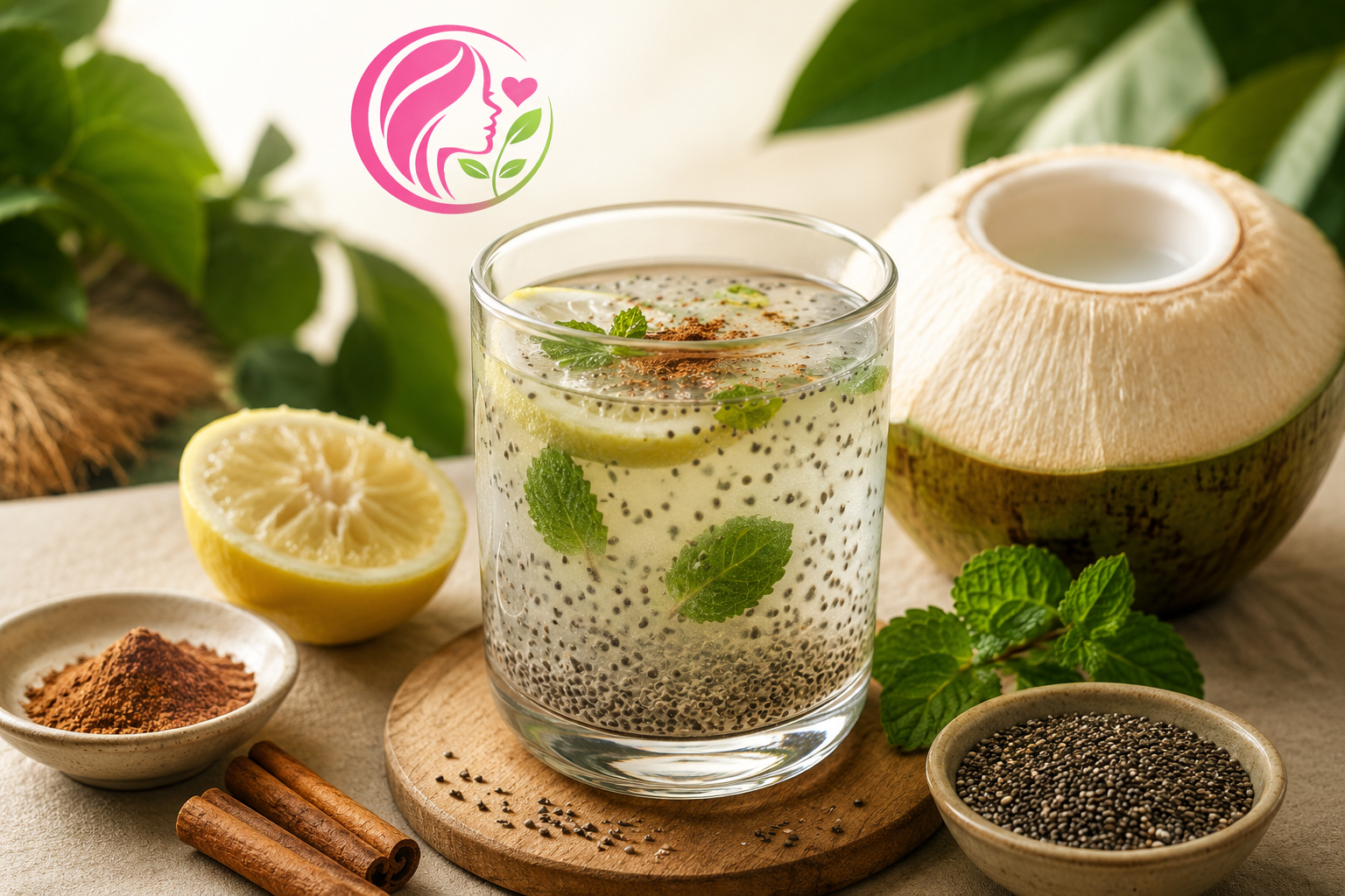 Cinnamon–Coconut Chia Refresher