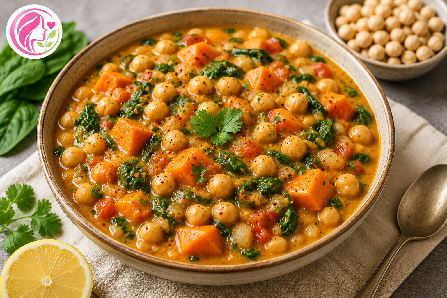Creamy Chickpea & Sweet Potato Stew