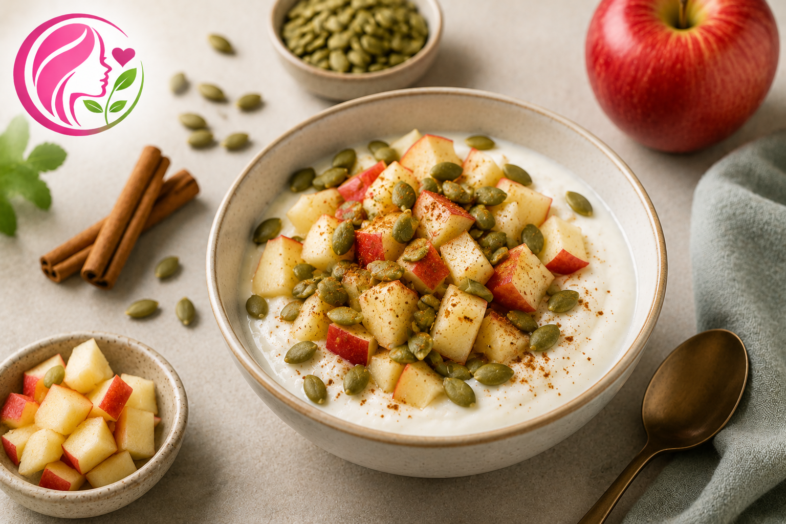 Apple, Greek Yogurt & Pumpkin Seed Bowl