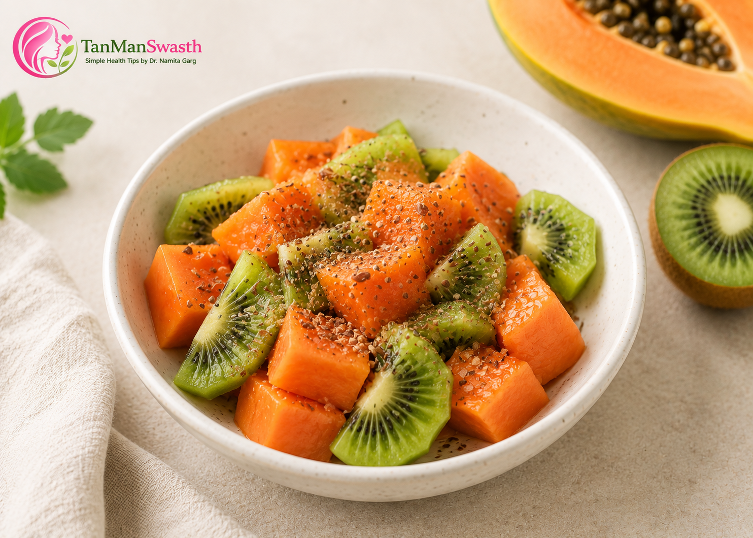 Papaya & Kiwi Fibre Bowl