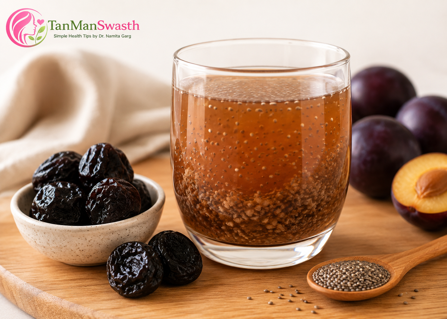 Warm Prune & Chia Water