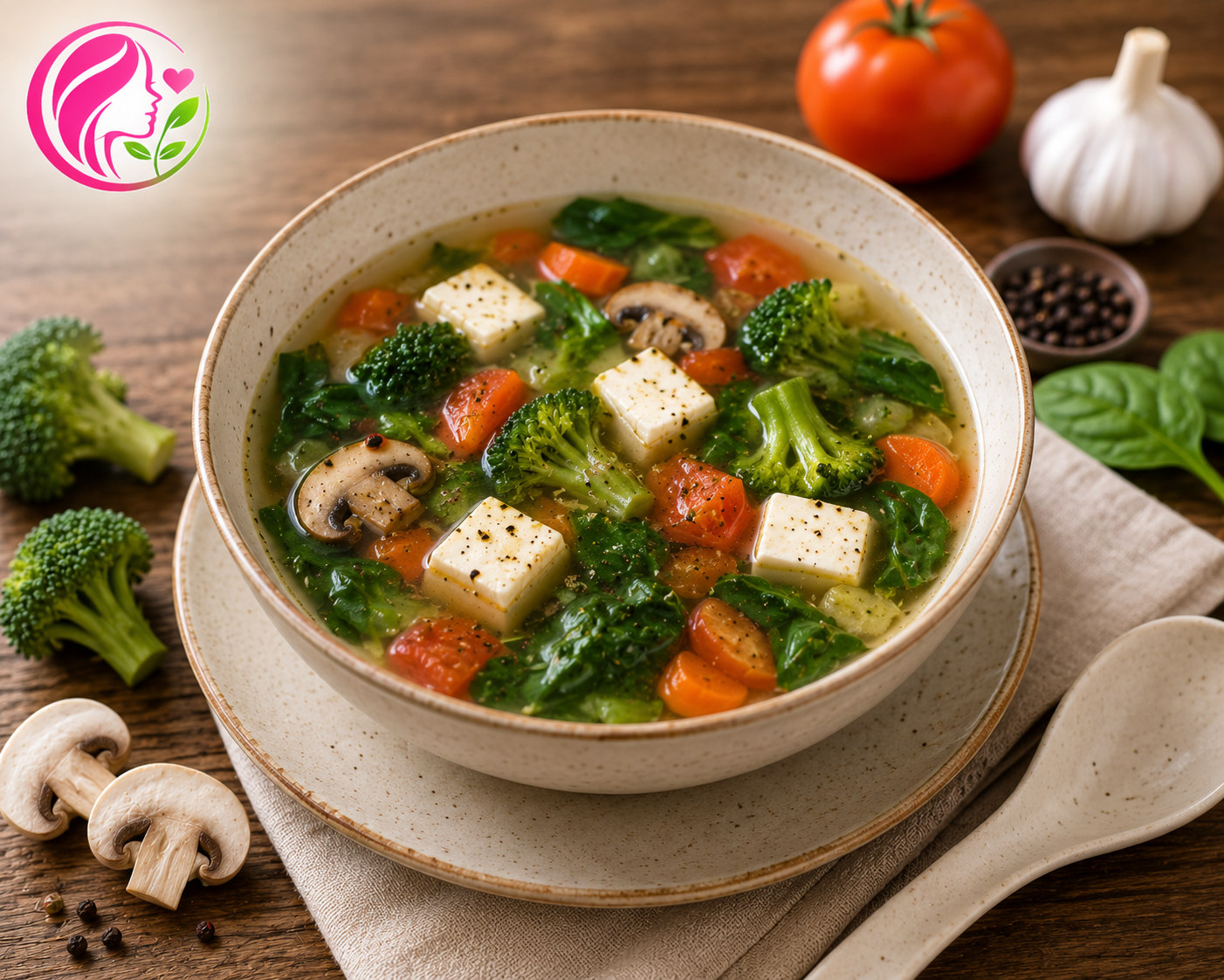 Clear Vegetable & Paneer Soup