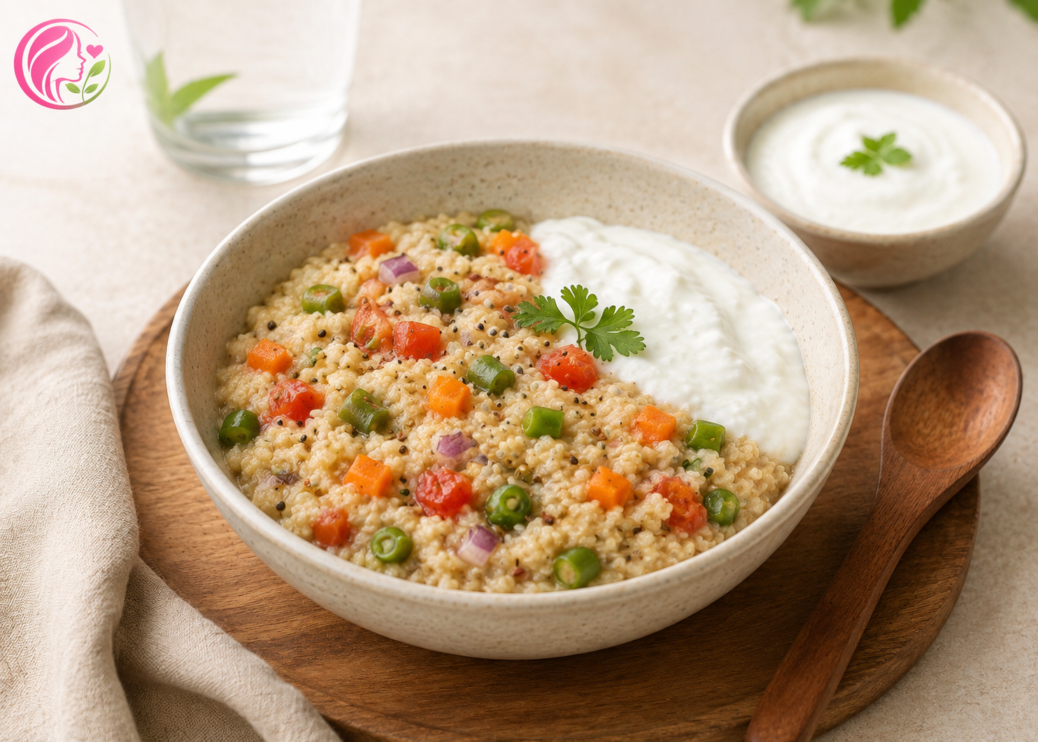 Vegetable Oats & Curd Bowl